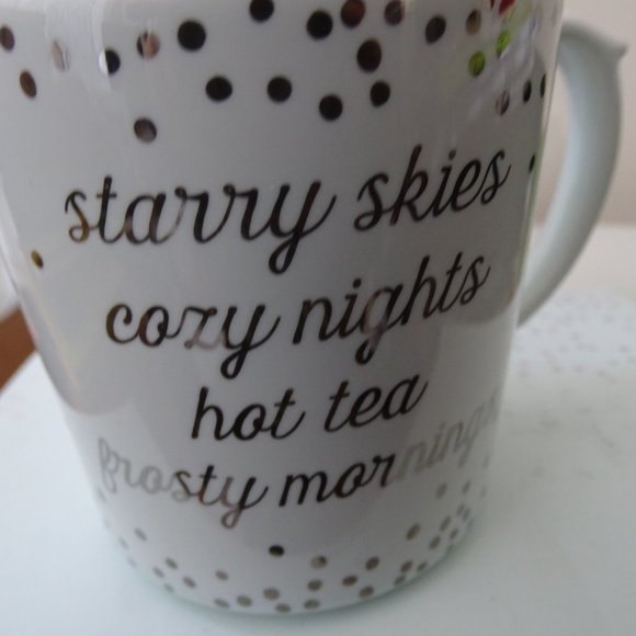 Indigo Starry Skies Cozy Nights Hot Tea Frosty Mornings Tea Set - Picture 6 of 6